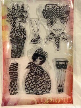 Dylusions Black Diamonds Dyan Reaveley Clear Stamp Set